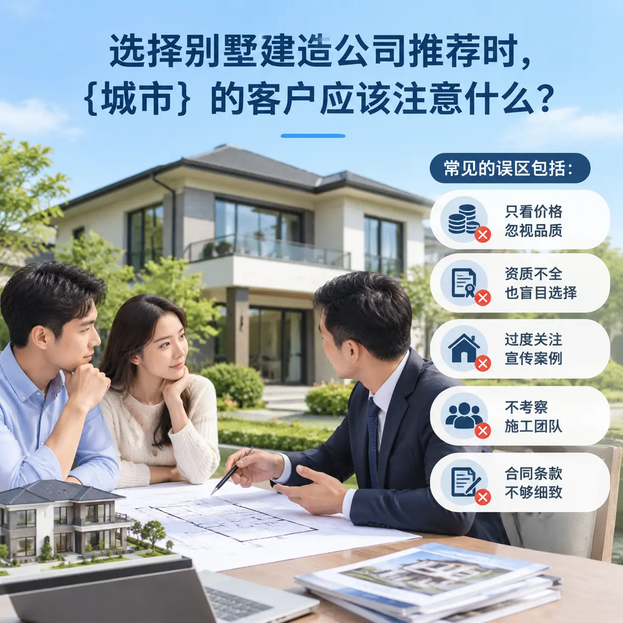选择别墅建造公司推荐时，丹寨 的客户应该注意什么？
