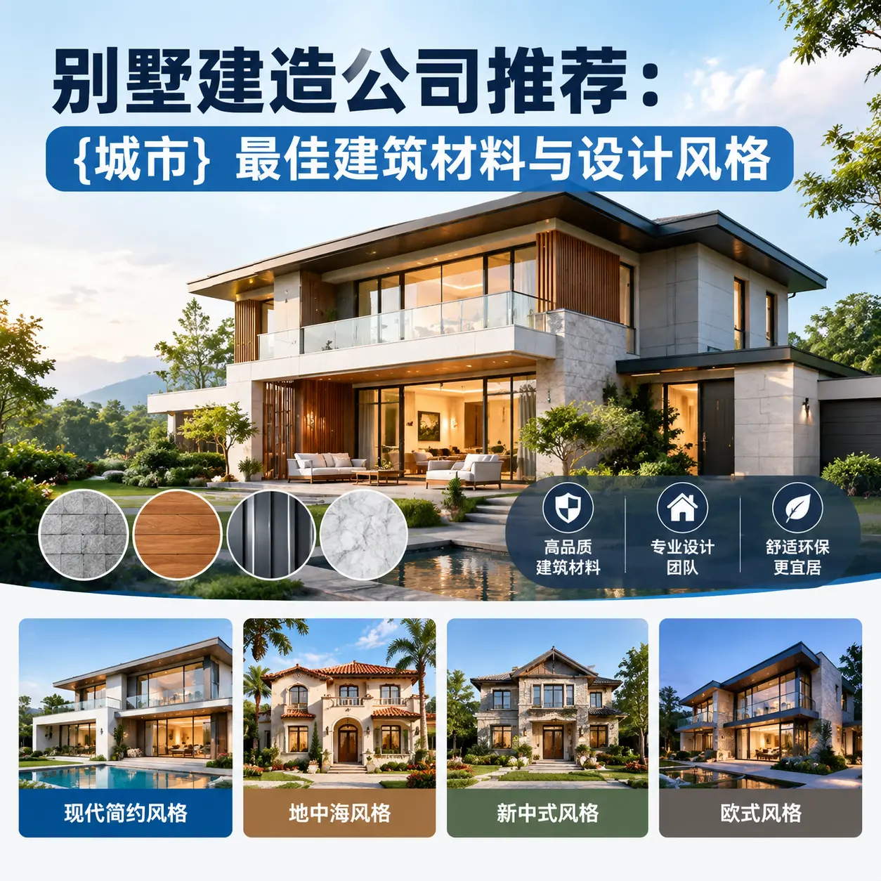 别墅建造公司推荐： 丹寨 最佳建筑材料与设计风格